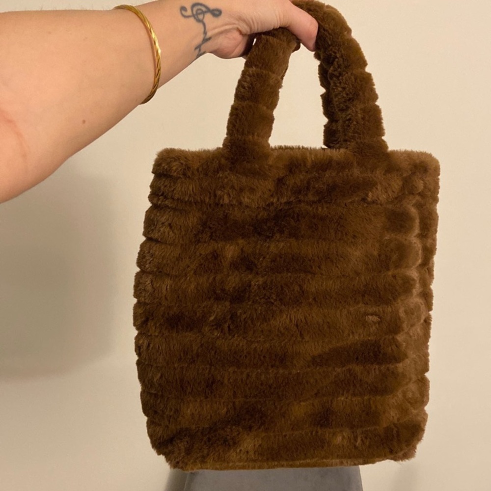 Fuzzy handbag